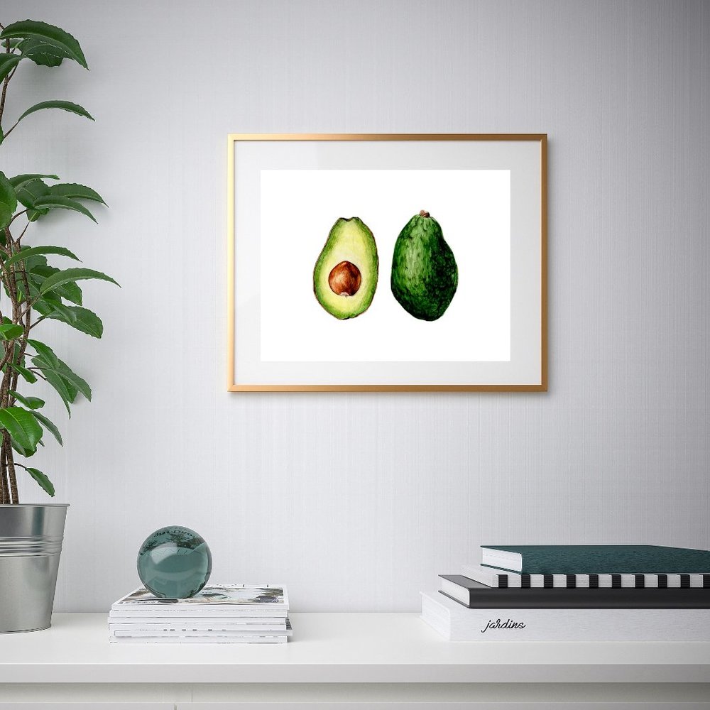 Print of ORIGINAL Watercolour Painting š„ Avocado - Picture 5 of 7